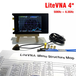6.3GHz LiteVNA 4Inch Touch Screen Vector Network Analyzer Antenna Shortwave MF HF VHF Display Vector Analyzer HF VHF UHF Antenna