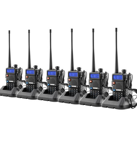 6pcs BAOFENG 136-174MHz / 400~520MHz Dual Band Walkie Talkie